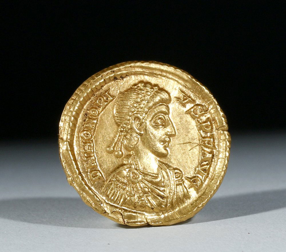 Byzantine Gold Solidus Honarius (1 of 2)