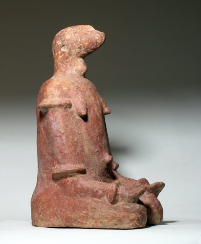African Tenenku Clay Seated Human Figure. ex-Arnovick (1 of 4)