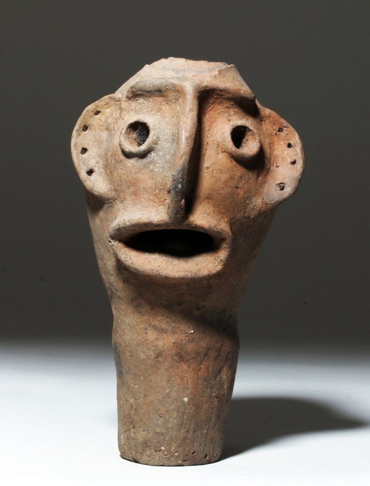 20th C. PNG Washkuk Ritual Clay Head, ex-Arnovick (1 of 4)