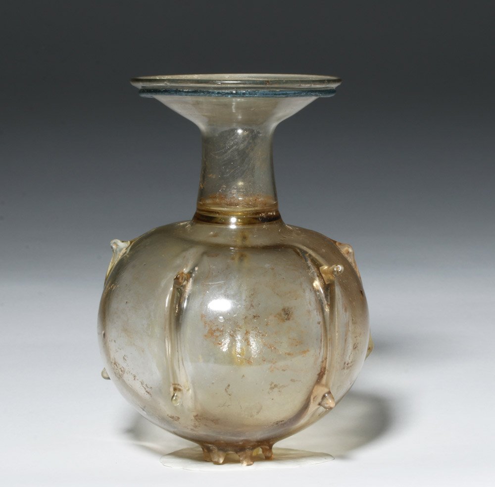 Stunning & Rare Roman Glass Sprinkler Flask (1 of 6)
