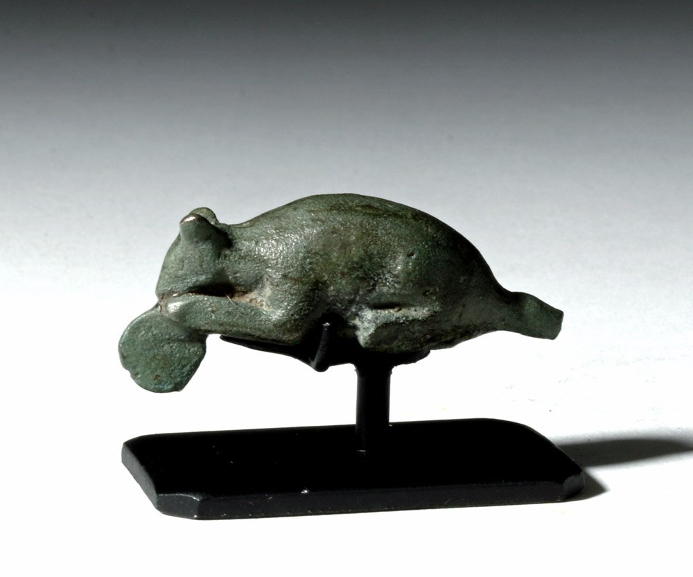 Miniature Roman Bronze - Mouse Eating Scrap of Food (1 of 4)