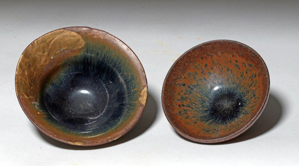 Chinese Song Dynasty Hare's Fur Glazed Bowls (2) (1 of 4)