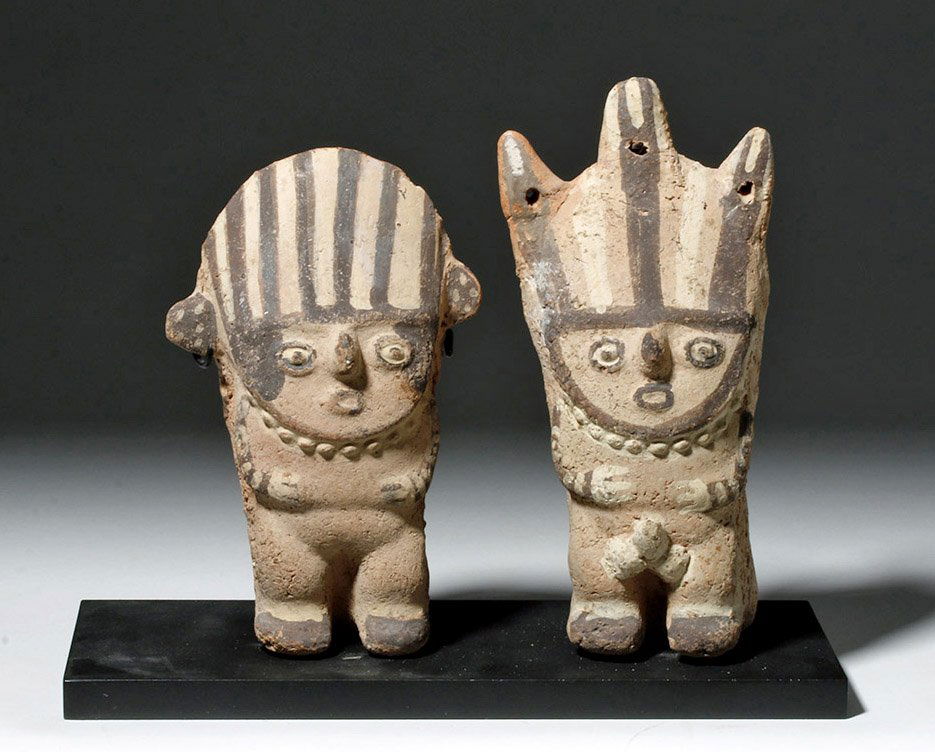 Matched Pair Chancay Pottery Figures - Husband/Wife (1 of 7)