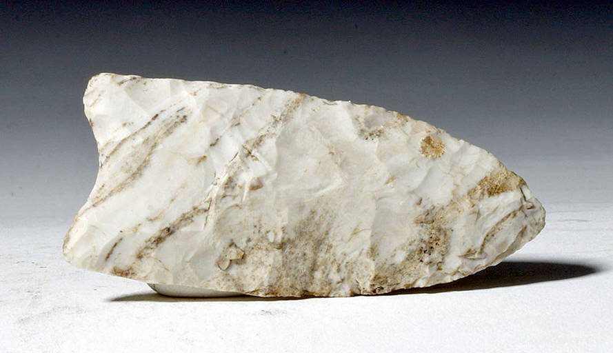 Prehistoric White Chert Clovis Point From Illinois