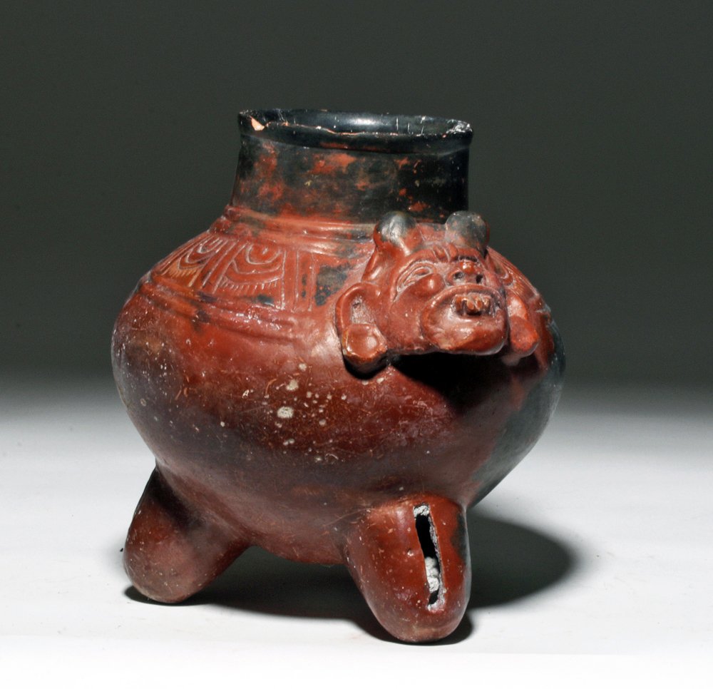 Maya / Toltec Plumbate Effigy Jar, Human Transformation (1 of 4)