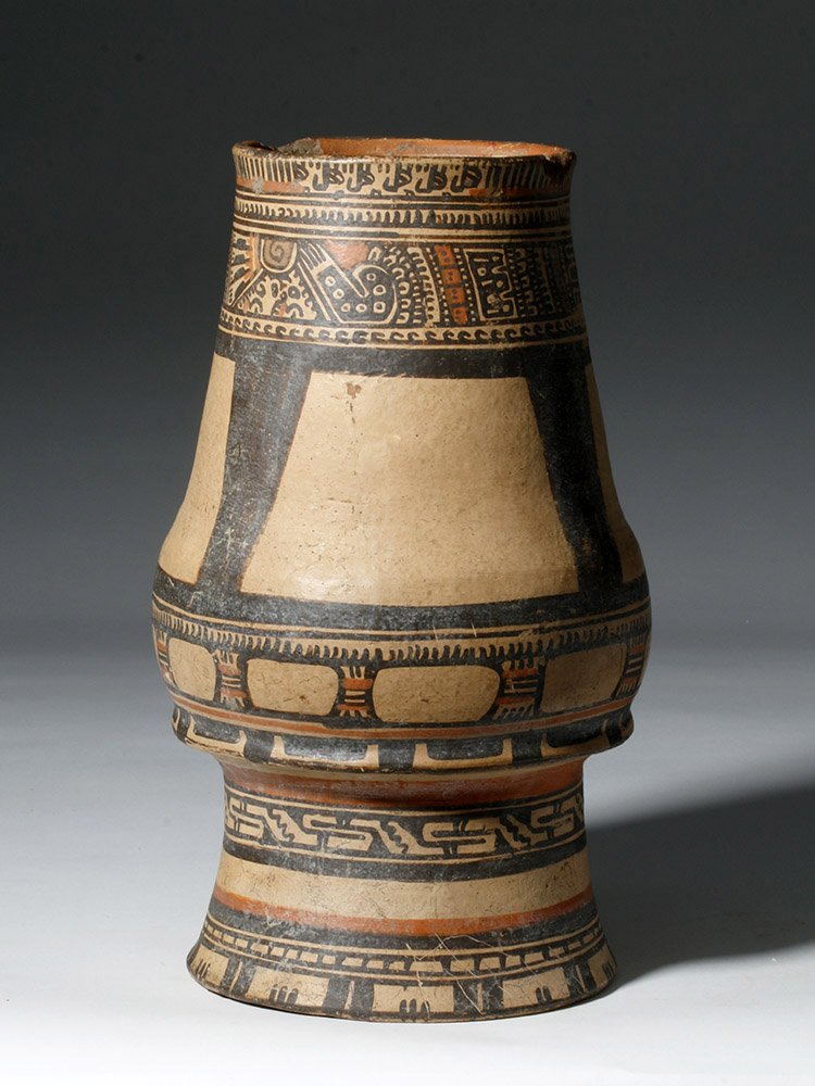 Large/Fine Costa Rican Nicoya Polychrome Pottery Urn (1 of 9)