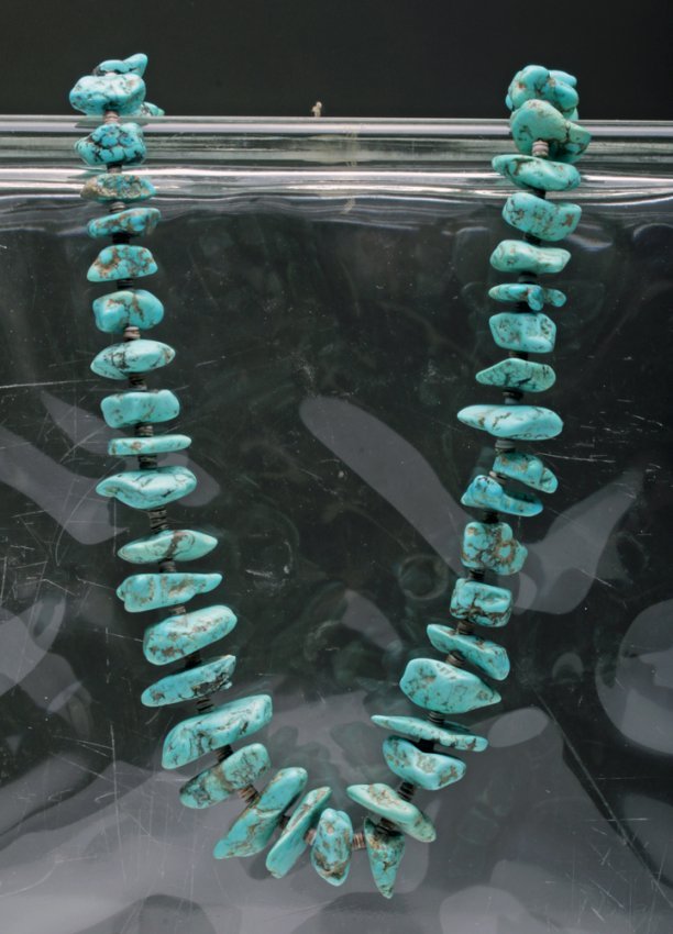 20th C. Native American Necklace - Turquoise Nuggets (1 of 1)