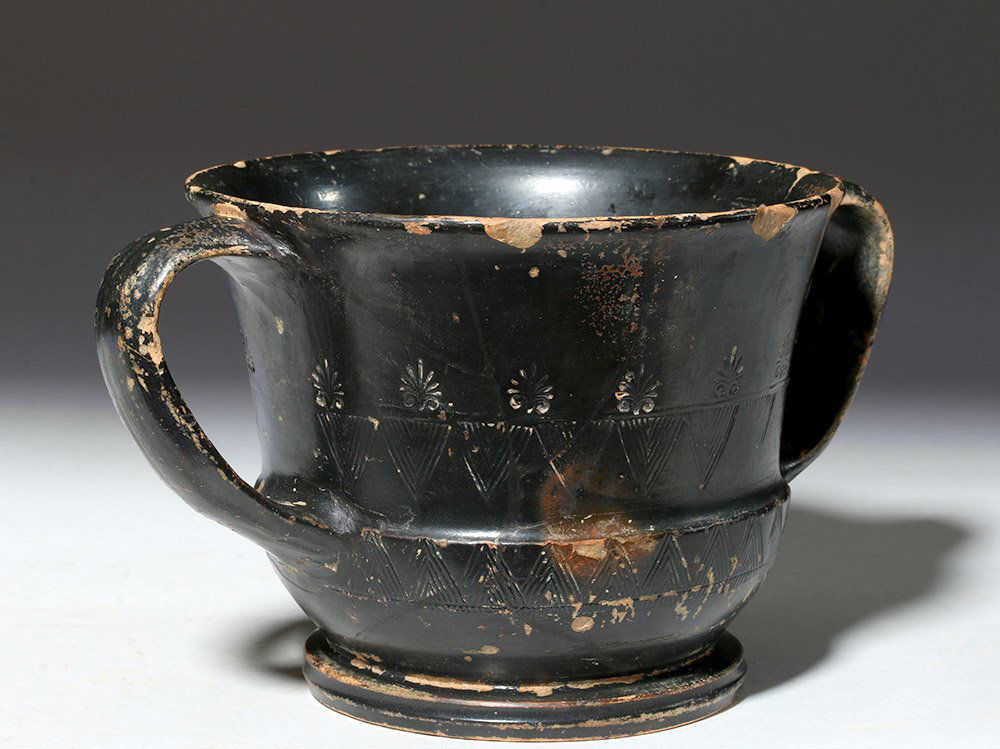 Greek Campanian Blackware Kantharos (1 of 6)