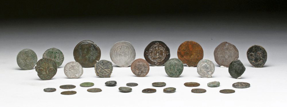 Lot of 31 Ancient Bronze / Silver Coins (1 of 3)