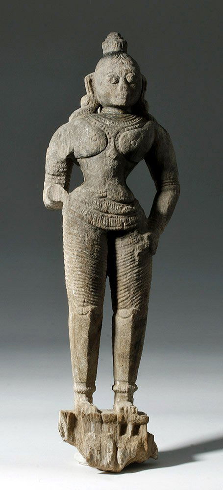 18th C. Indian Wood Carving of Goddess Yakshi (1 of 6)