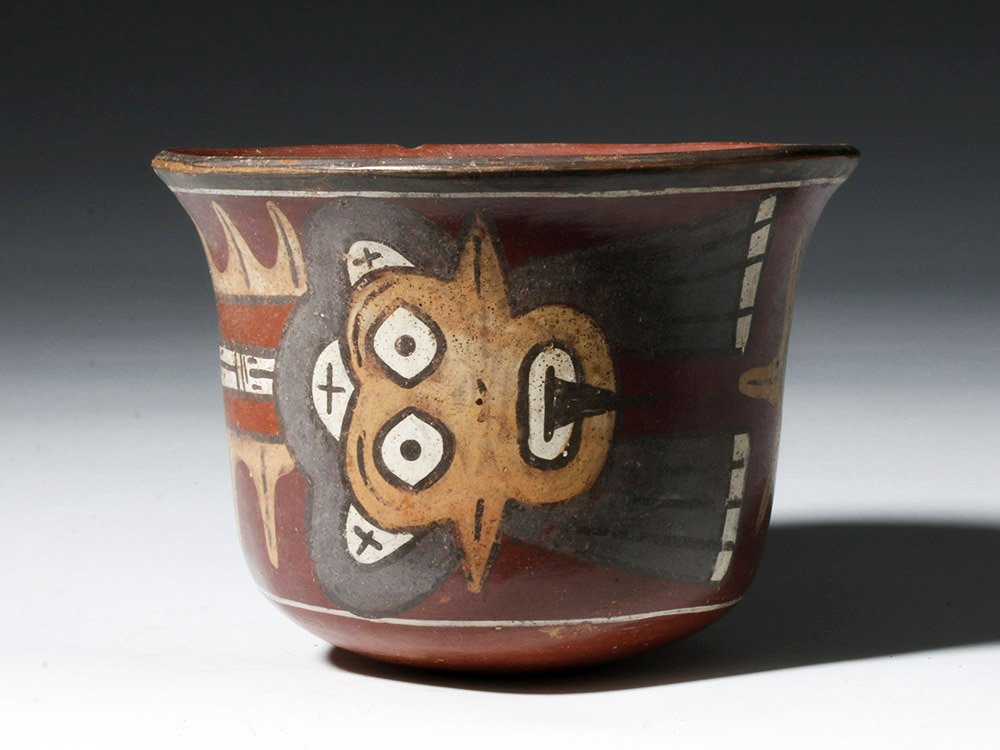 Nazca Polychrome Pottery Bowl w/ Underworld Deity (1 of 5)