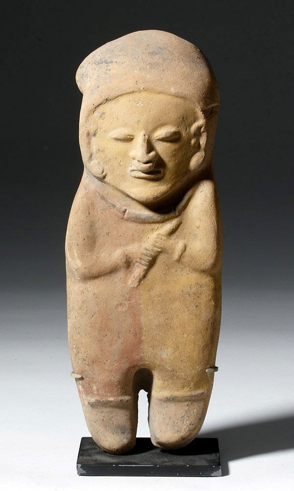 Bahia Polychrome Pottery Standing Figural Ocarina (1 of 4)