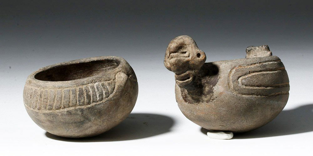 Pair Taino Pottery Adorno Vessels, ec Art for Eternity (1 of 6)