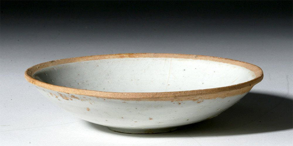 Chinese Song Dynasty White-Glazed Footed Plate (1 of 4)