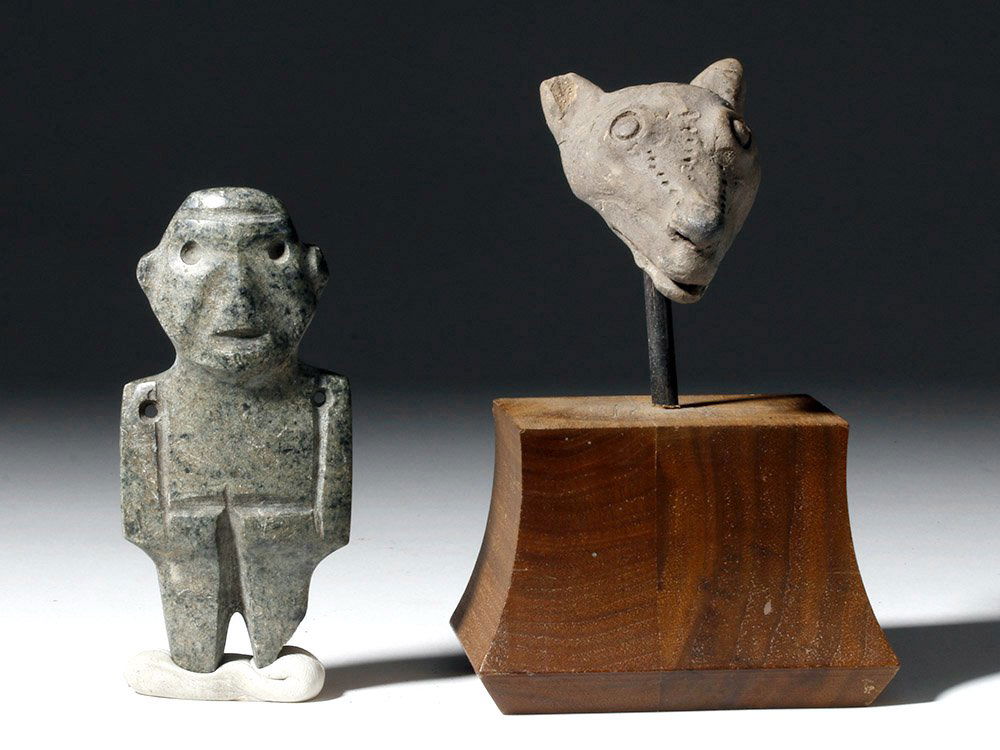 Mezcala Guerrero Stone Figure & Veracruz Coyote (1 of 4)