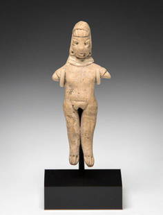 Pre-Columbian Chupicuaro Thin Figure #2: Pre-Columbian, Chupicuaro, Pre-Classic Mexico, ca. 300 to 100 BCE. This figure depicts a slender young female, perhaps used ceremonially as symbolic of the concept of fertility or the passage of a you