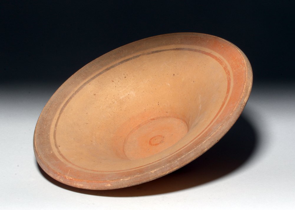 Greek Messapian Terracotta Footed Bowl (1 of 4)