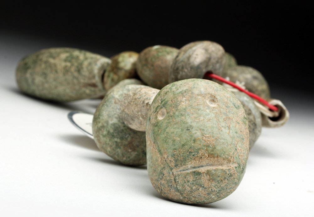 Large Guerrero Mezcala Green Stone Necklace (1 of 3)