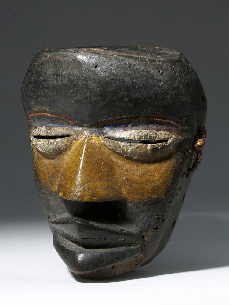 20th C. African Wobe Wood Judicial Ritual Mask (1 of 3)