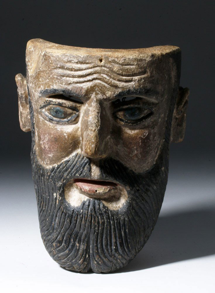 Early 20th C. Mexican Guerrerro Wood Festival Mask (1 of 6)