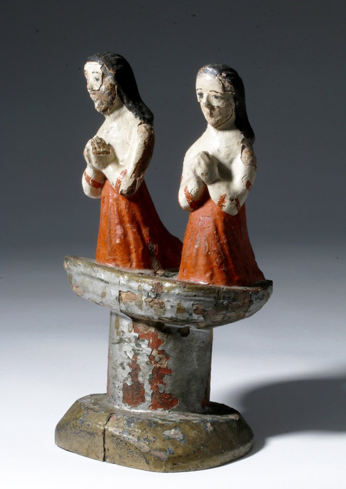 18th C. Colonial Wood Bulto, Animas Solas, ex-Historia (1 of 7)