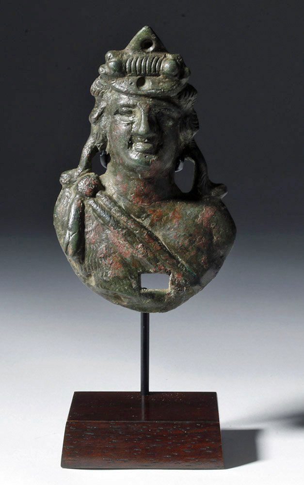 Fine Roman Bronze Applique with Diana/ Artemis (1 of 6)