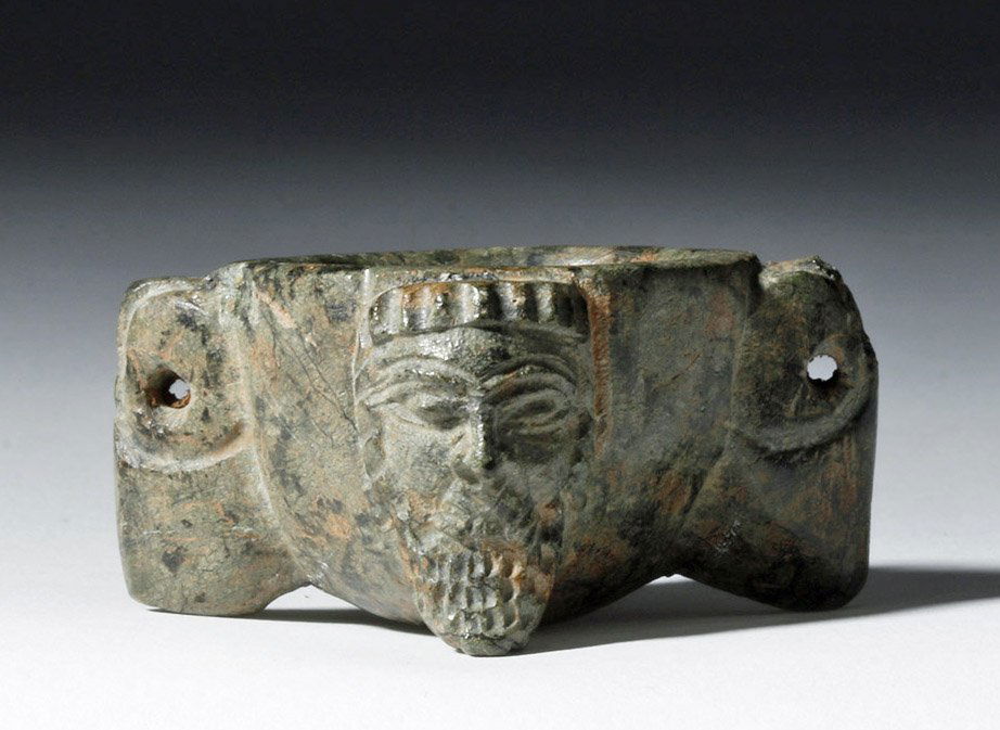 Rare Ancient Assyrian Serpentine Cosmetic Dish (1 of 6)