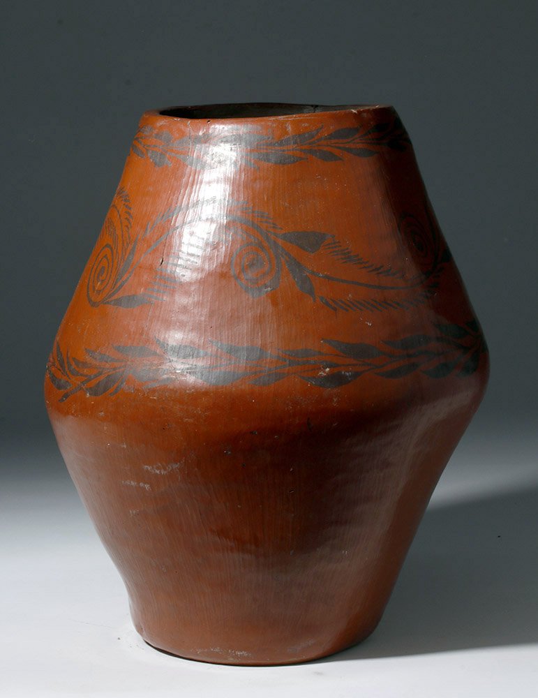 Large Mexican Tonala Bichrome Ceramic Jar (1 of 6)