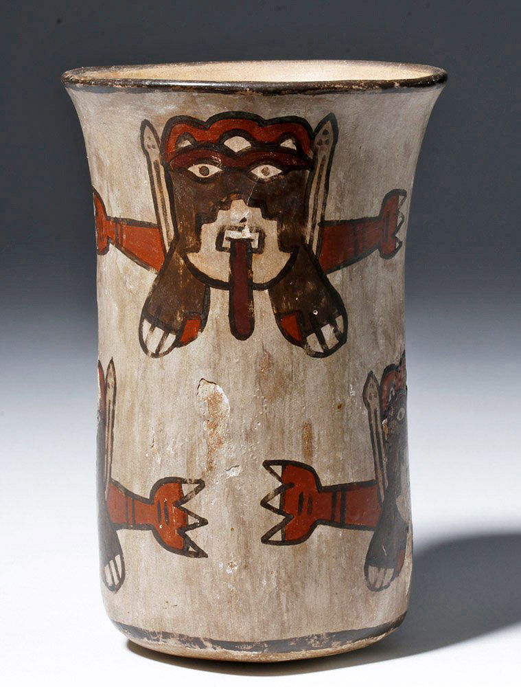 Nazca Polychrome Kero - Supernatural Beings (1 of 6)