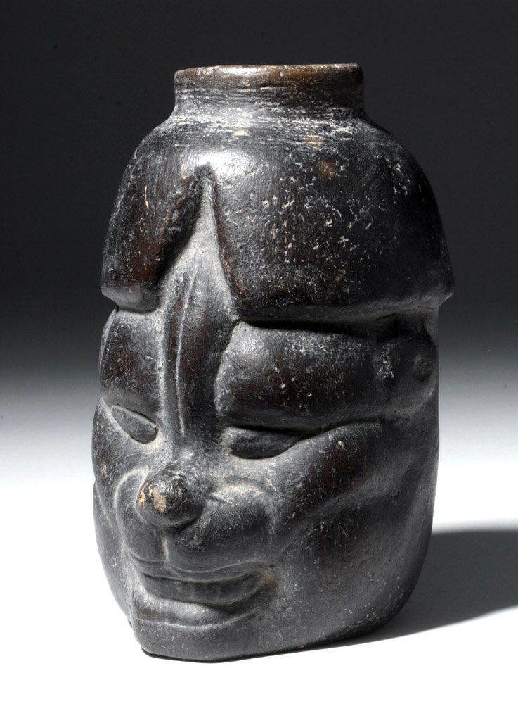 Rare Mayan Blackware Cocoa Pot - Animal Form (1 of 6)