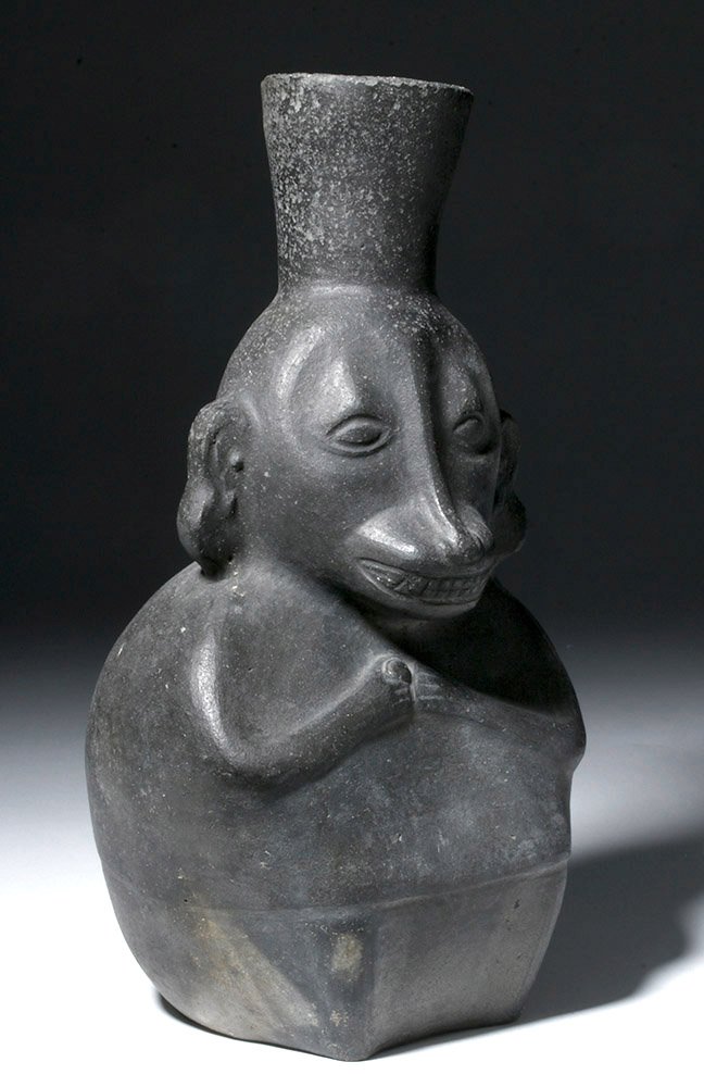 Chimu Blackware Vessel - Seated Monkey (1 of 6)