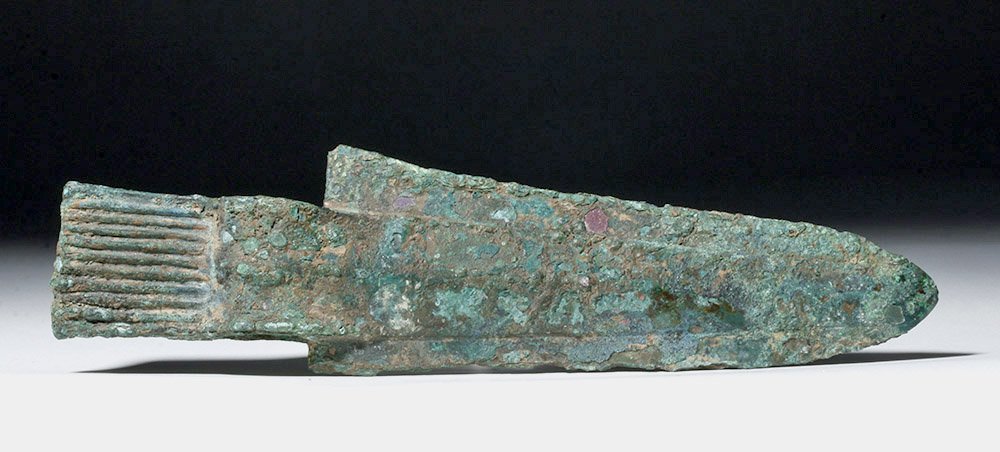Chinese Shang Dynasty Bronze Pole Axe Blade (1 of 7)