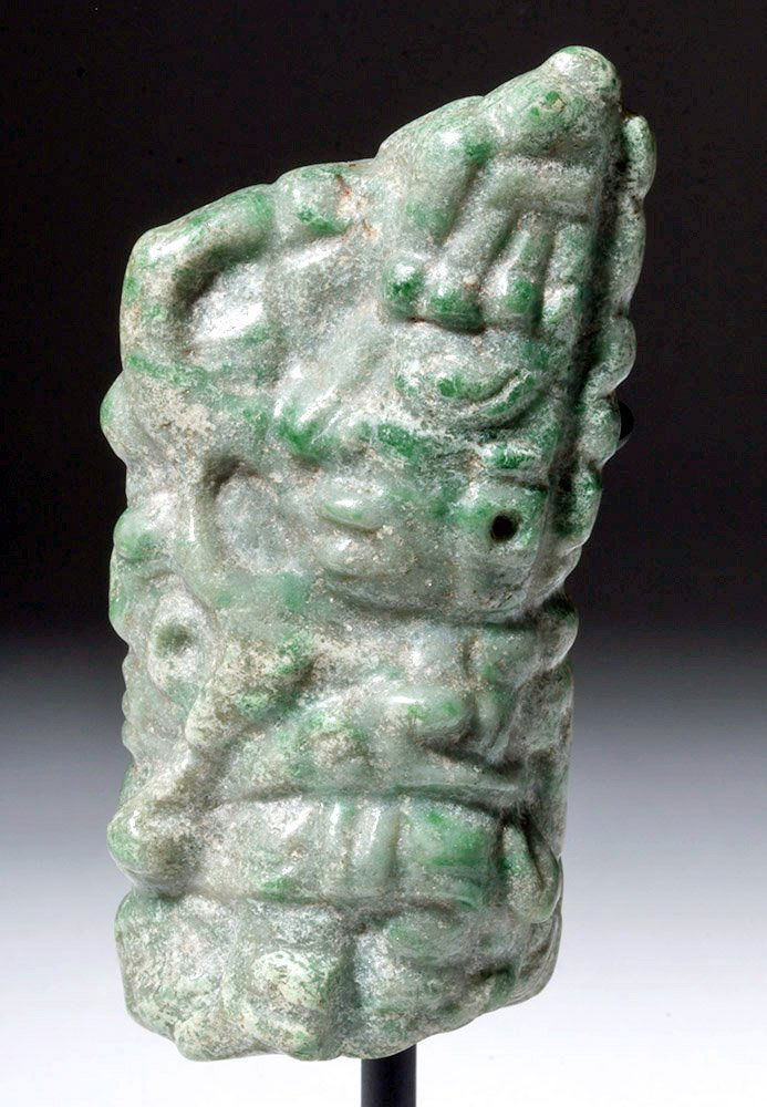 Superb Mayan Jade Carving with 3 Profiles (1 of 4)