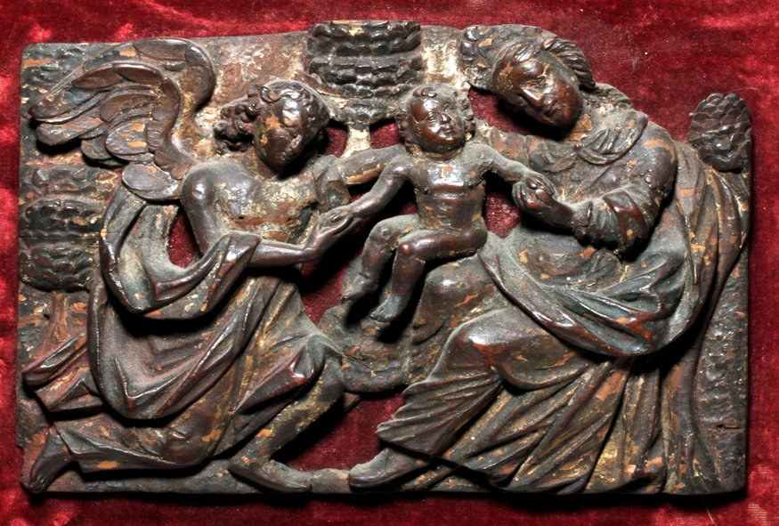 16th C. Spanish Colonial Plaque of Annunciation (1 of 3)