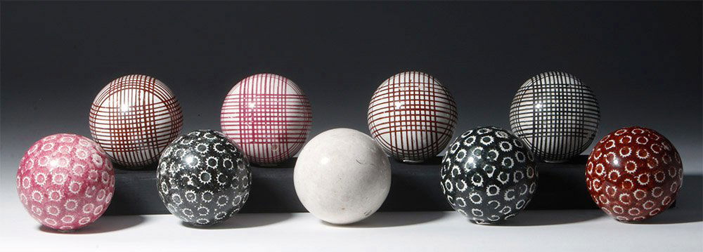 Set of 9 Victorian Scottish Carpet Balls, ca. 1860 (1 of 4)