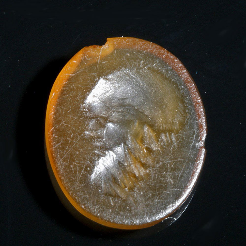 Roman Carnelian Oval Ringstone - Silenus (1 of 2)