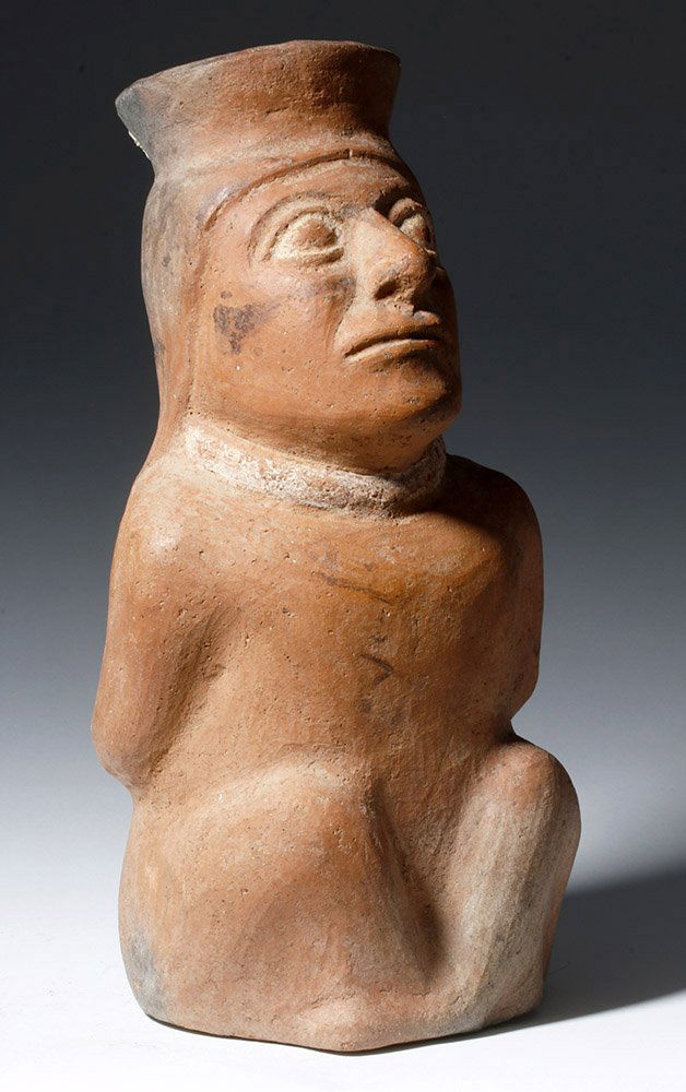 Large Moche Portrait Vessel of Seated Man (1 of 7)