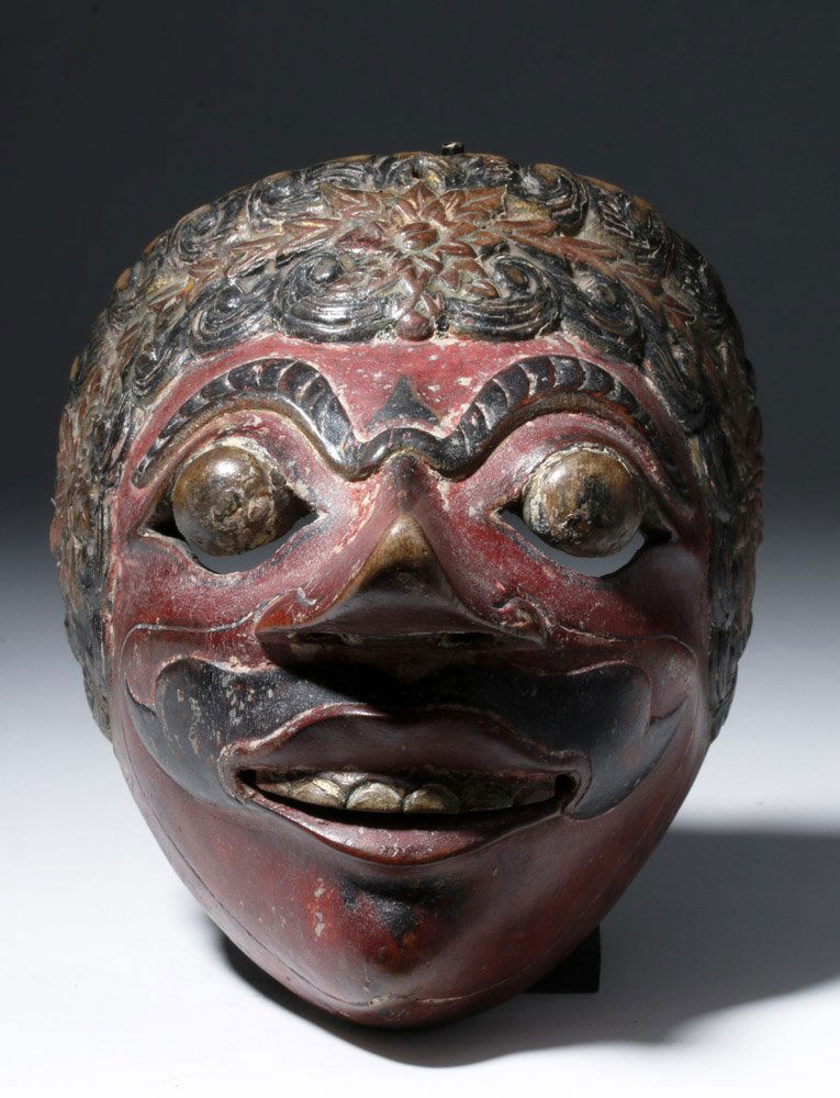 19th C. Indonesian Painted Wood Topeng Mask (1 of 4)