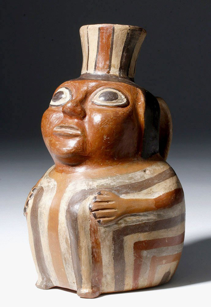 Huari / Wari Anthropomorphic Pottery Jar, ex-Arnovick (1 of 7)