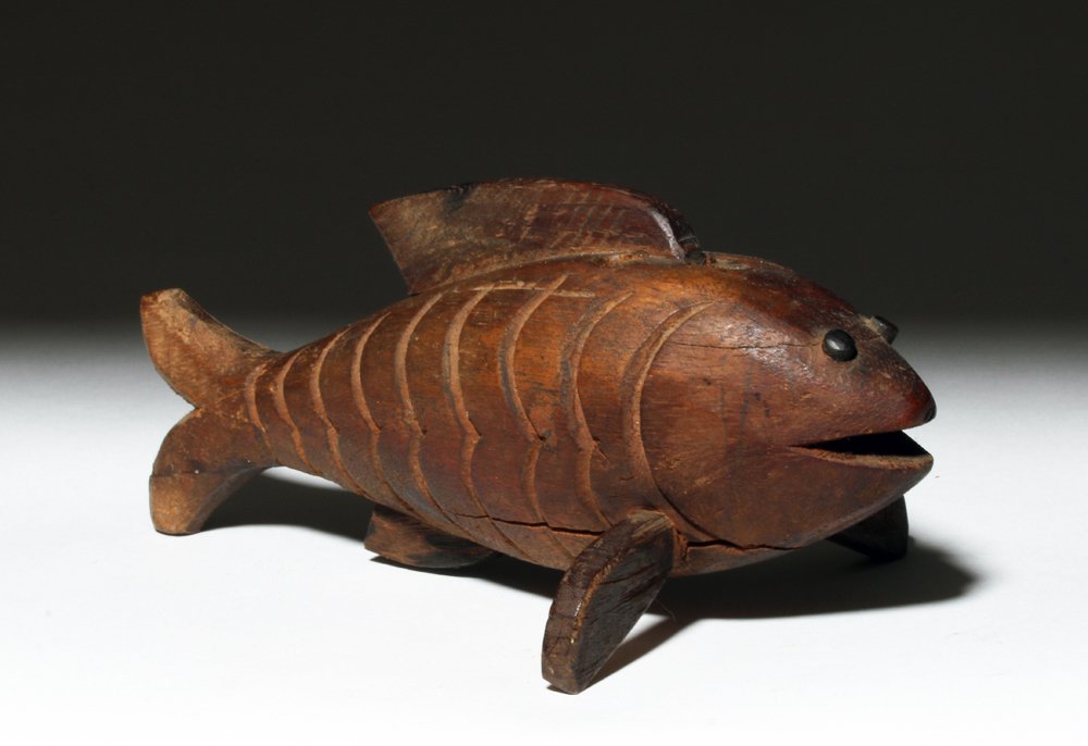 19th C. African Carved Wooden Fish, ex-Arnovick (1 of 4)