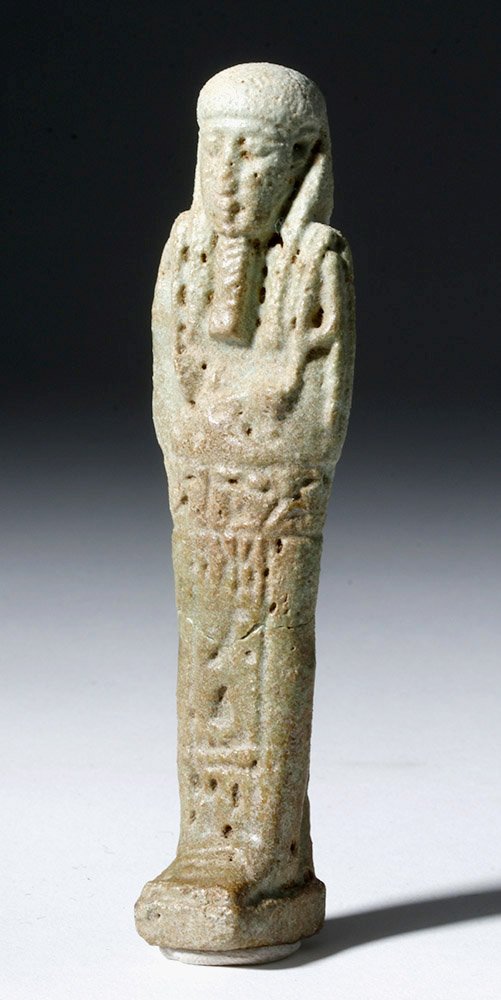 Egyptian Faience Ushabti - Late Period (1 of 6)