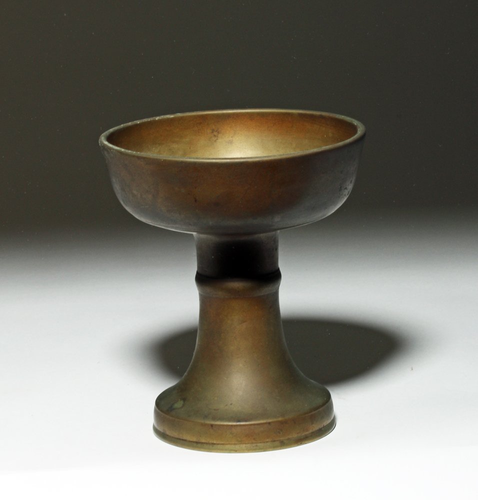 18th C. Japanese Bronze Buddhist Chalice (1 of 4)