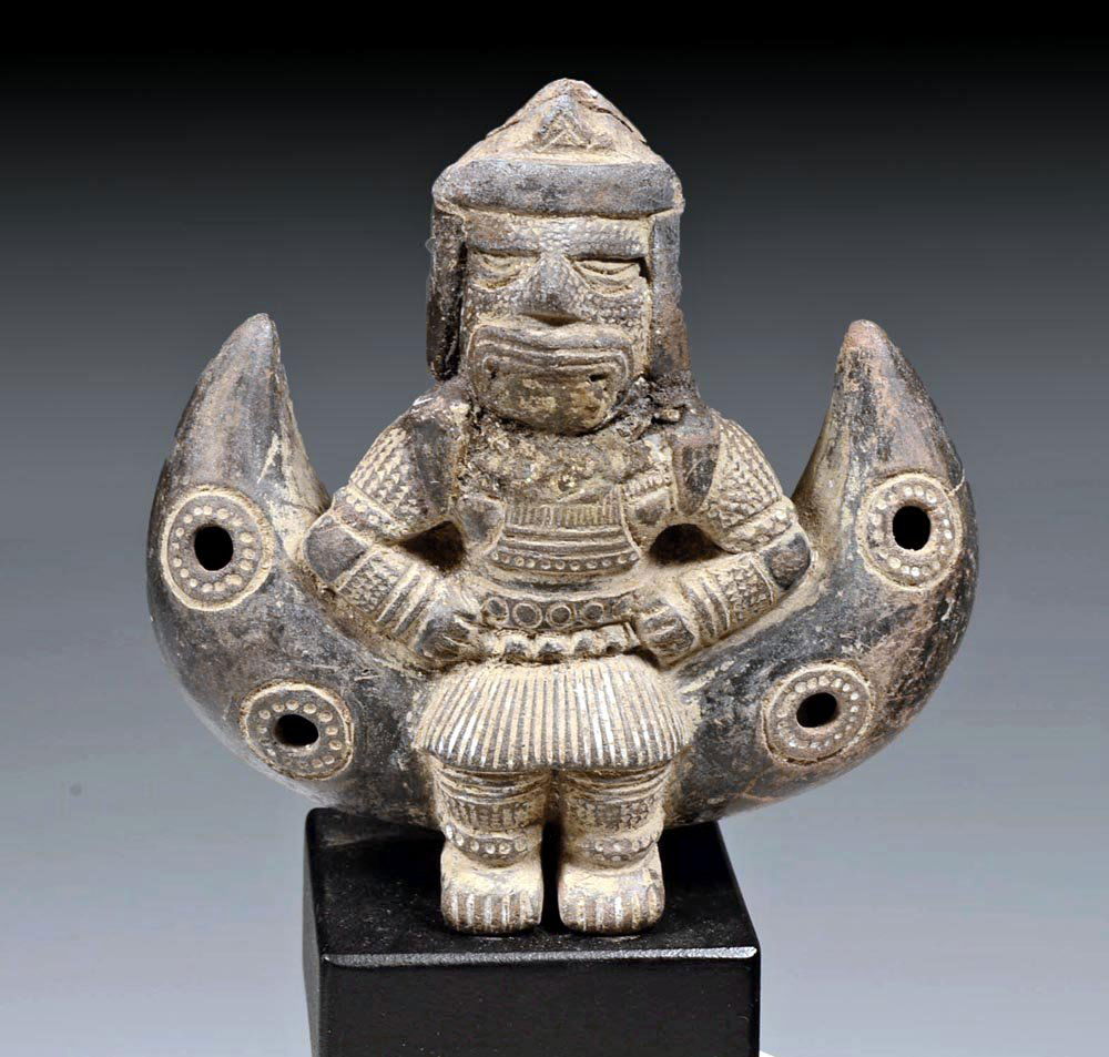 Wonderful Tairona Pottery Figural Whistle (1 of 4)