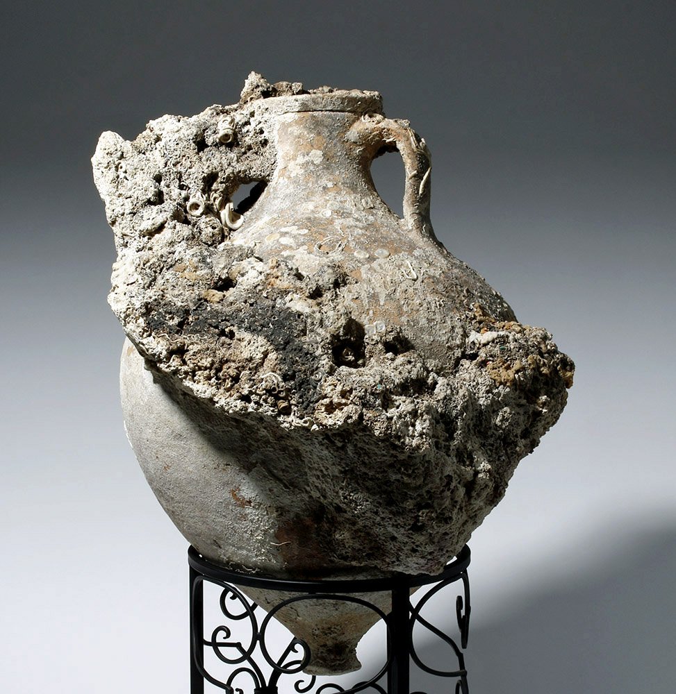Large Heavily Encrusted Greek Transport Amphora (1 of 9)