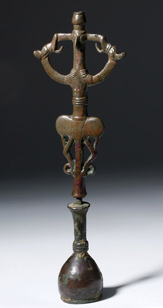 Superb Luristan bronze Master of Animals Standard (1 of 8)