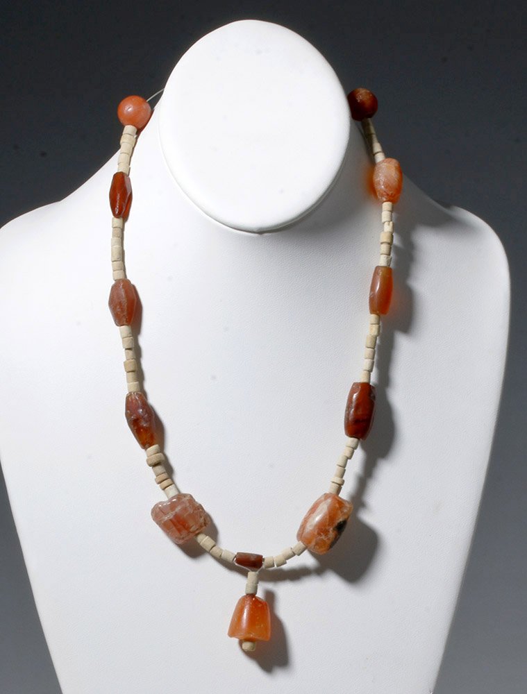 Central Asian Necklace, Ancient Carnelian / Stone Beads (1 of 4)