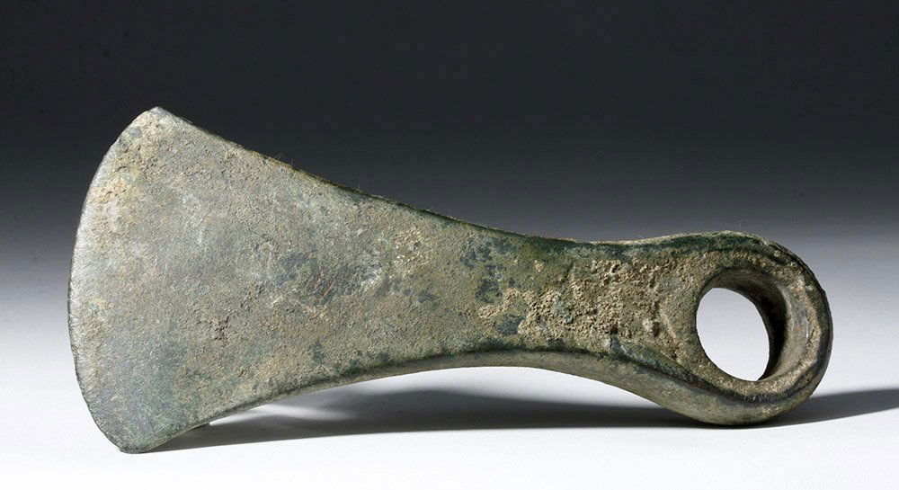 Rare / Large Luristan Bronze Hoe Axe (1 of 8)