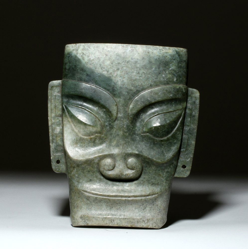 Chinese Jade Carving of a Shang Dynasty Deity