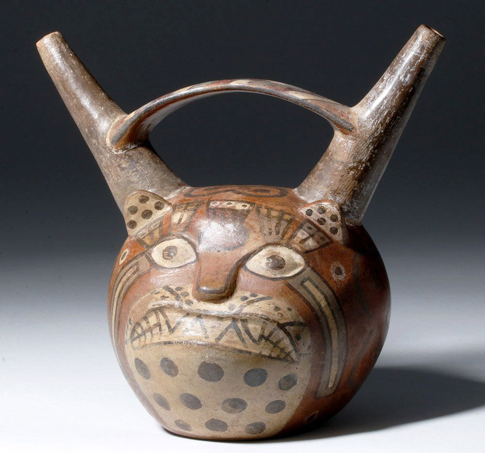 Huari Pottery Twin Spouted Jaguar Vessel (1 of 8)