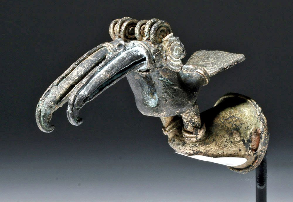 Pre-Colombian Sinu Tumbaga Finial - Double Birds (1 of 10)